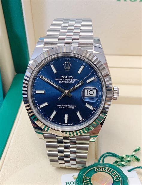 rolex datejust 41 blue replica|2021 rolex datejust 41 mm.